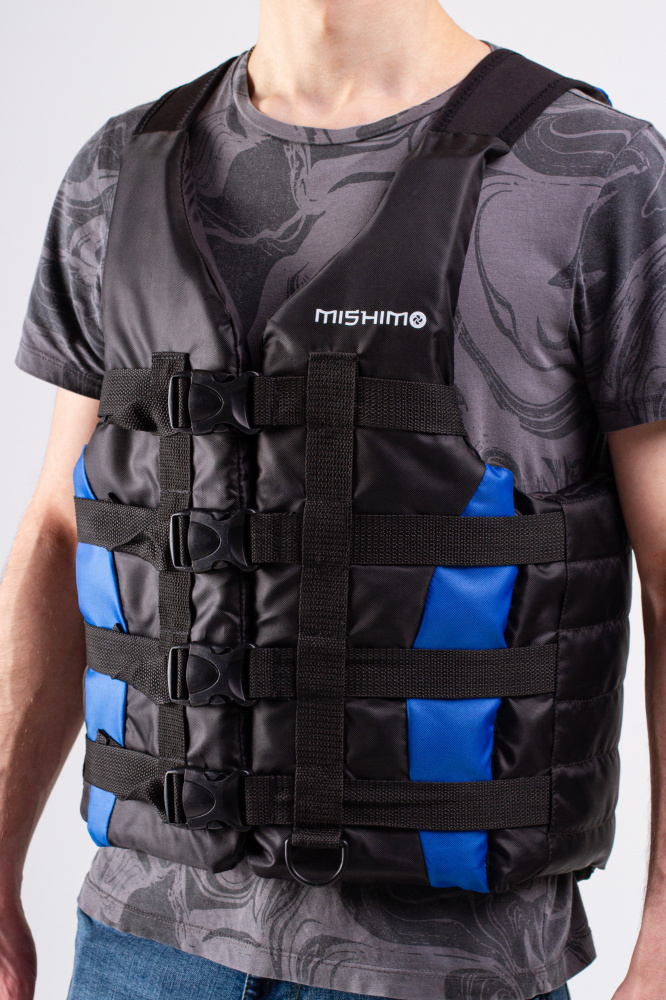 Жилет спасательный MISHIMO PRO Премиум качества Черно-синий в Бийске