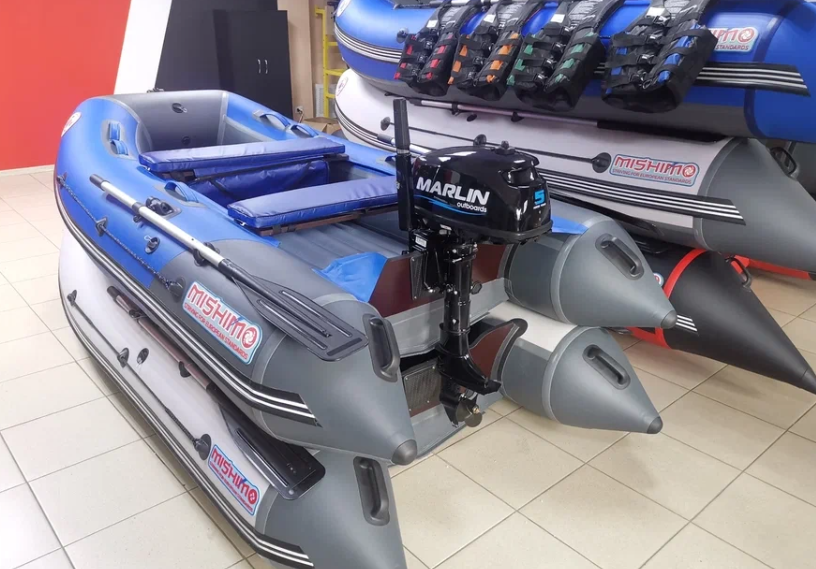 КОМПЛЕКТ ЛОДКА MISHIMO LITE 315 + МОТОР 5л.с в Бийске