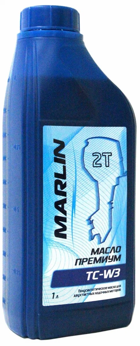 МАСЛО ПОЛУСИНТЕТИЧЕСКОЕ MARLIN ПРЕМИУМ 2Т, TC-W3, 1 ЛИТР в Бийске