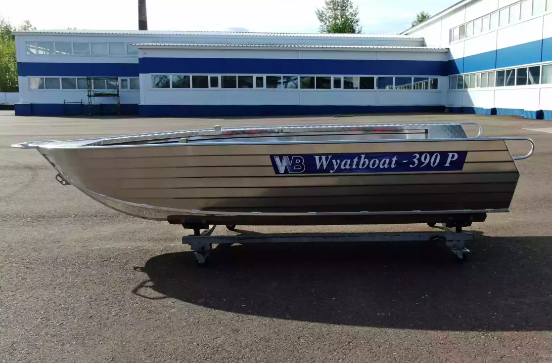 Алюминиевая лодка Wyatboat-390РМ увеличенный борт в Бийске