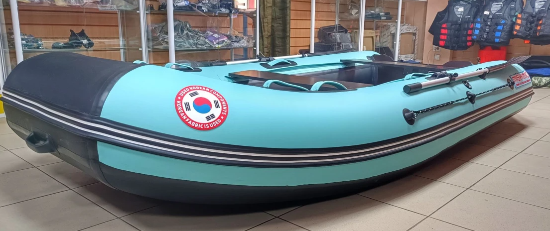 КОМПЛЕКТ ЛОДКА MISHIMO LITE 350 + МОТОР 9,8 Л.С. в Бийске