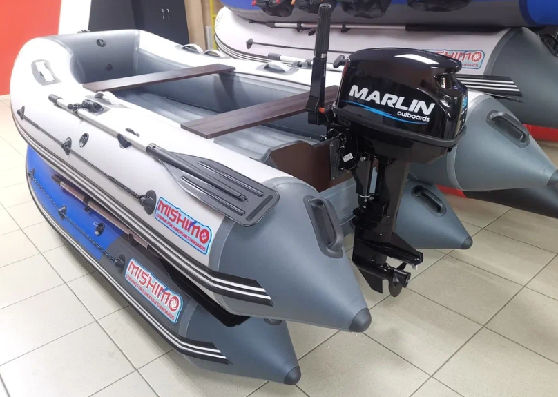 КОМПЛЕКТ ЛОДКА MISHIMO LITE 350 + МОТОР 9,8 Л.С. в Бийске