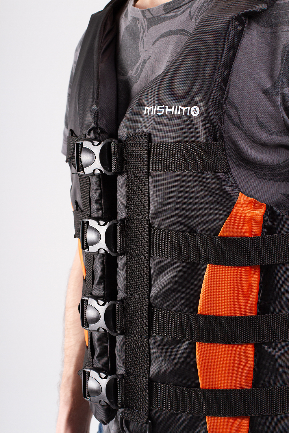 Жилет спасательный MISHIMO PRO Премиум качества Черно-оранжевый в Бийске